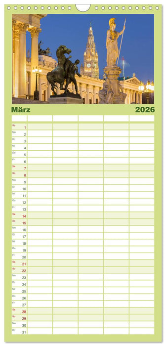 Traumhaftes Wien (CALVENDO Familienplaner 2026)