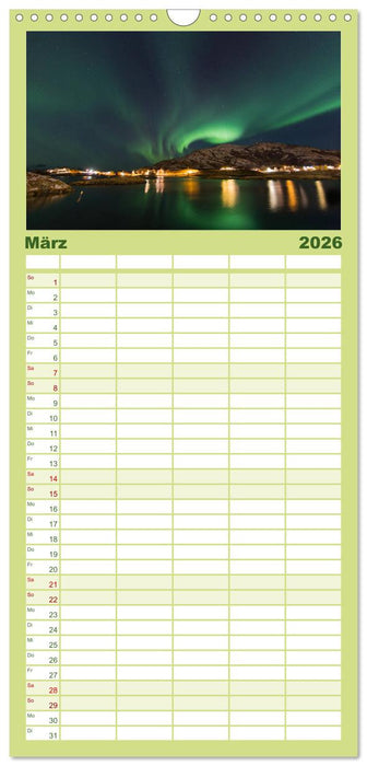Faszination Polarlicht (CALVENDO Familienplaner 2026)