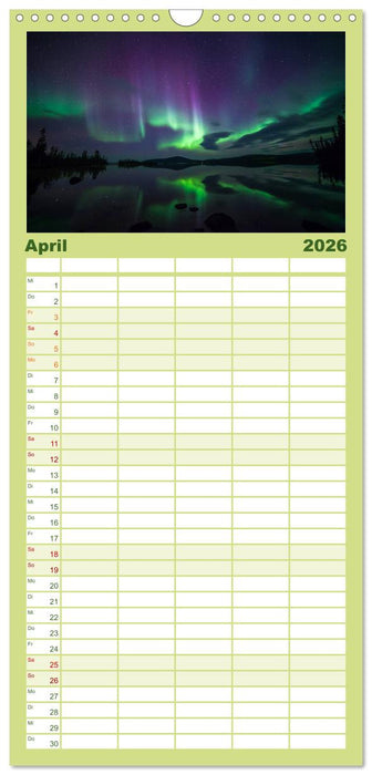 Faszination Polarlicht (CALVENDO Familienplaner 2026)