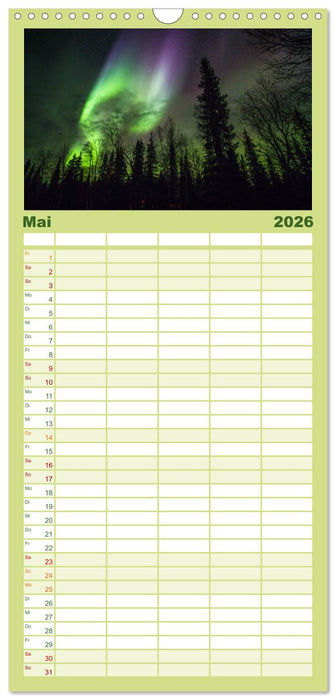 Faszination Polarlicht (CALVENDO Familienplaner 2026)