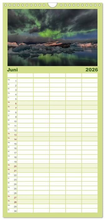 Faszination Polarlicht (CALVENDO Familienplaner 2026)