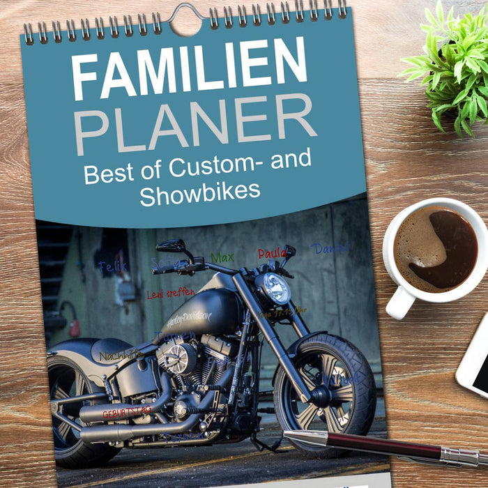 Best of Custom- and Showbikes (CALVENDO Familienplaner 2026)