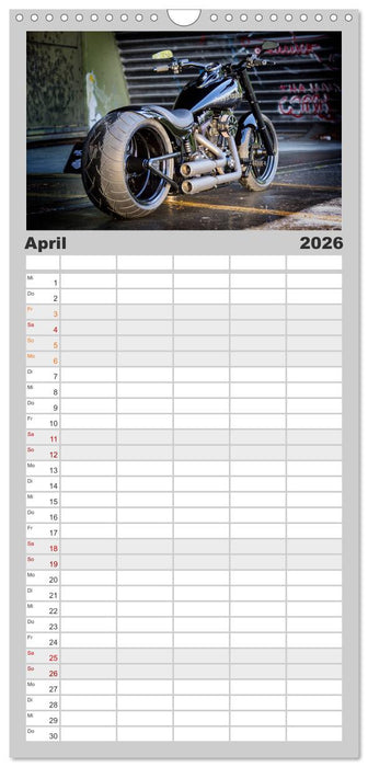 Best of Custom- and Showbikes (CALVENDO Familienplaner 2026)