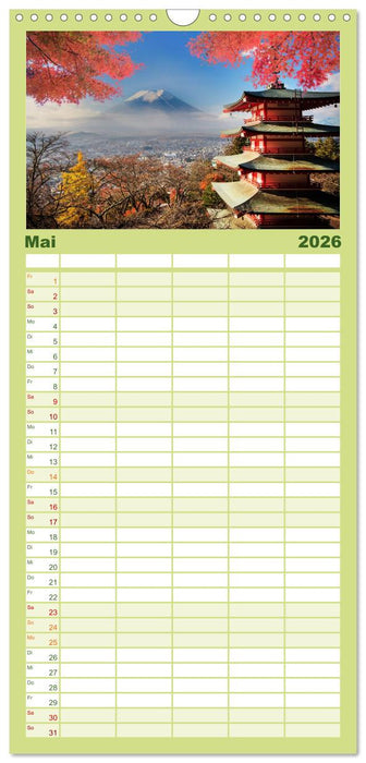 Japan. Im Land der aufgehenden Sonne (CALVENDO Familienplaner 2026)