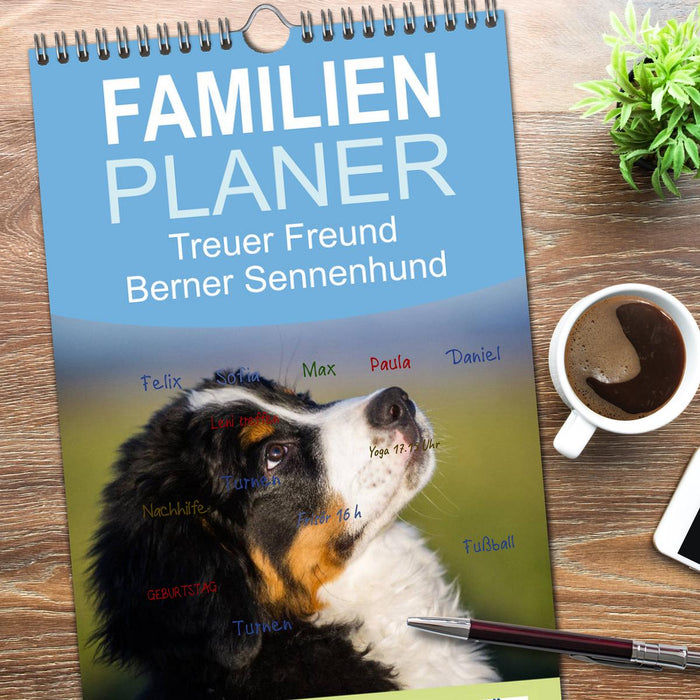 Treuer Freund Berner Sennenhund (CALVENDO Familienplaner 2026)