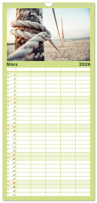 Wangerooge – Eine Perle in der Nordsee. (CALVENDO Familienplaner 2026)