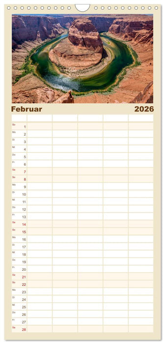 USA Der faszinierende Südwesten (CALVENDO Familienplaner 2026)