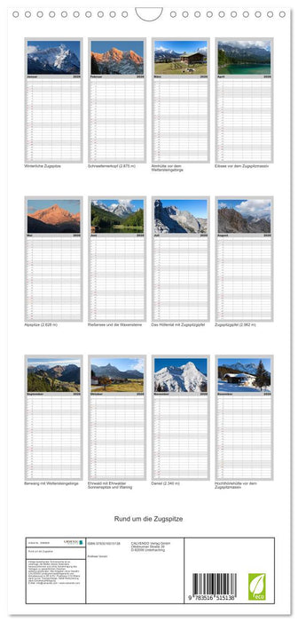 Rund um die Zugspitze (CALVENDO Familienplaner 2026)