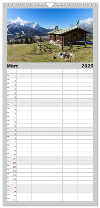 Rund um die Zugspitze (CALVENDO Familienplaner 2026)