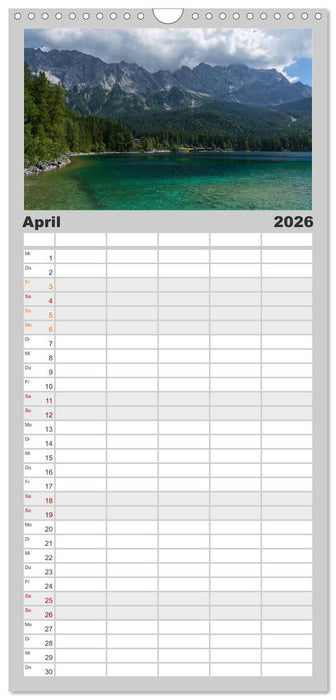 Rund um die Zugspitze (CALVENDO Familienplaner 2026)