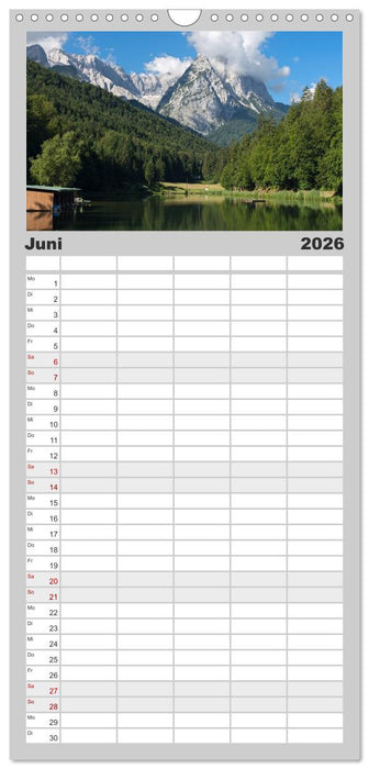 Rund um die Zugspitze (CALVENDO Familienplaner 2026)