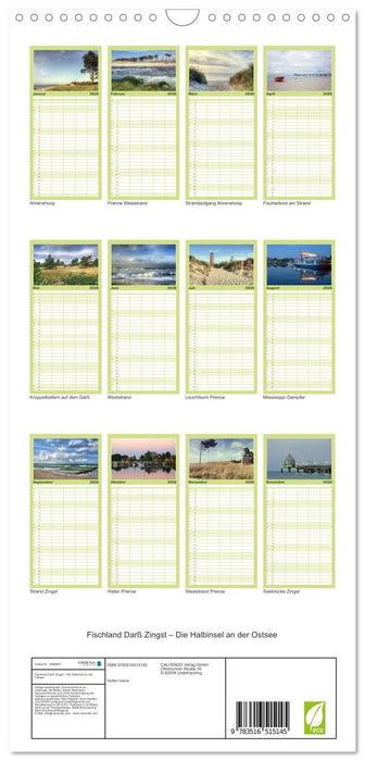 Fischland Darß Zingst – Die Halbinsel an der Ostsee (CALVENDO Familienplaner 2026)