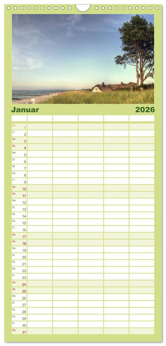 Fischland Darß Zingst – Die Halbinsel an der Ostsee (CALVENDO Familienplaner 2026)