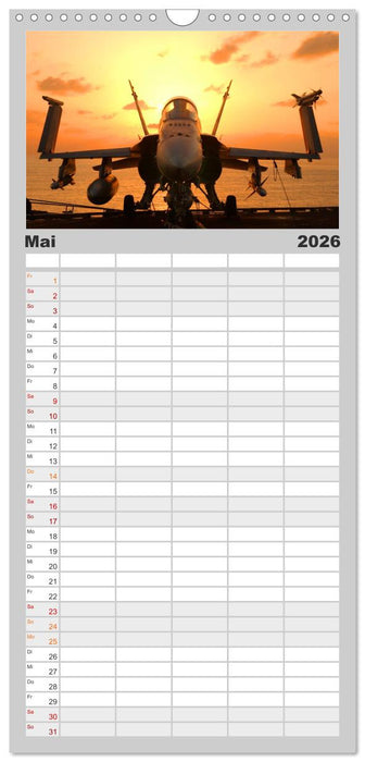 Kampfjets • U.S. Aircraft (CALVENDO Familienplaner 2026)