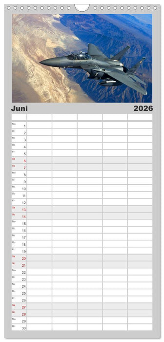 Kampfjets • U.S. Aircraft (CALVENDO Familienplaner 2026)