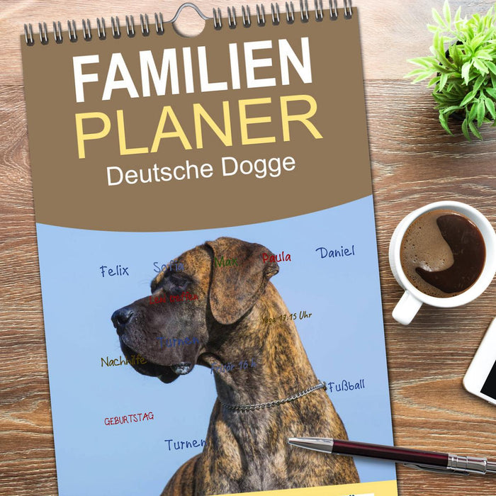 Deutsche Dogge (CALVENDO Familienplaner 2026)