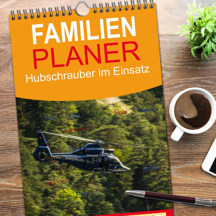 Hubschrauber im Einsatz (CALVENDO Familienplaner 2026)