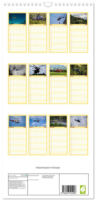 Hubschrauber im Einsatz (CALVENDO Familienplaner 2026)