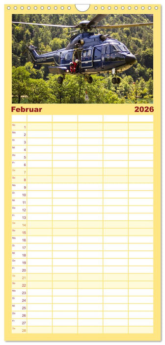 Hubschrauber im Einsatz (CALVENDO Familienplaner 2026)