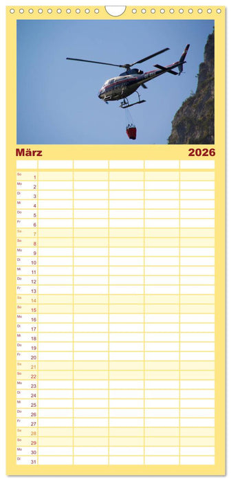 Hubschrauber im Einsatz (CALVENDO Familienplaner 2026)