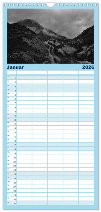 Alpenüberquerung (CALVENDO Familienplaner 2026)