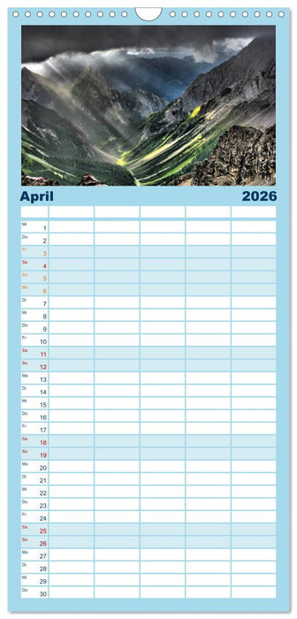 Alpenüberquerung (CALVENDO Familienplaner 2026)