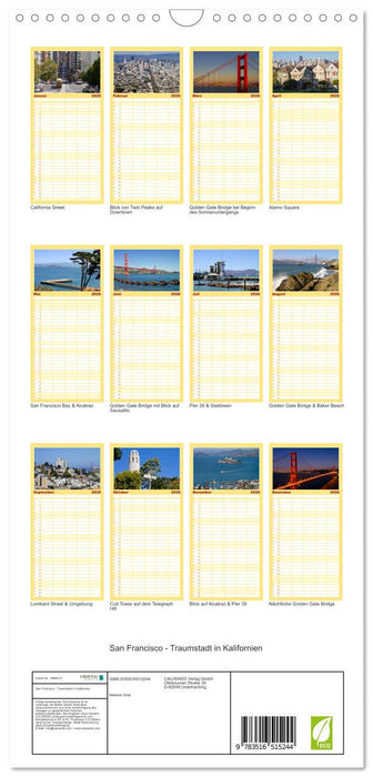 San Francisco - Traumstadt in Kalifornien (CALVENDO Familienplaner 2026)