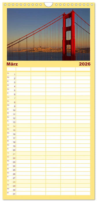 San Francisco - Traumstadt in Kalifornien (CALVENDO Familienplaner 2026)