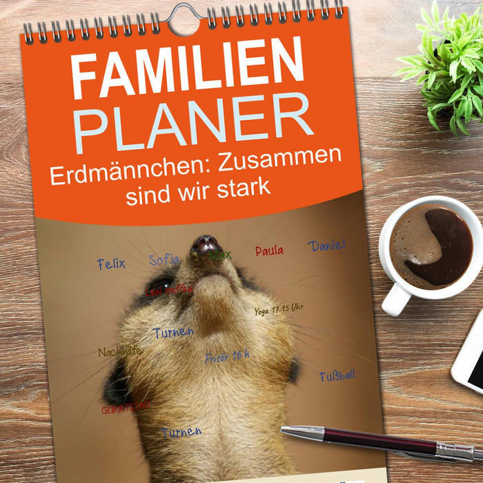 Erdmännchen: Zusammen sind wir stark (CALVENDO Familienplaner 2026)