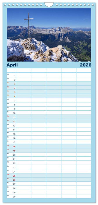 Traumhafte Bergwelt Kalender (CALVENDO Familienplaner 2026)