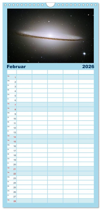 Der Weltraum. Spektakuläre Gasnebel und Galaxien (CALVENDO Familienplaner 2026)