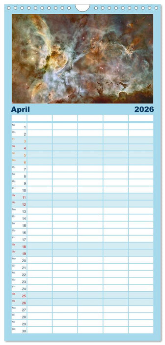 Der Weltraum. Spektakuläre Gasnebel und Galaxien (CALVENDO Familienplaner 2026)
