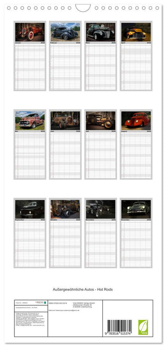 Außergewöhnliche Autos - Hot Rods (CALVENDO Familienplaner 2026)