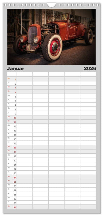 Außergewöhnliche Autos - Hot Rods (CALVENDO Familienplaner 2026)