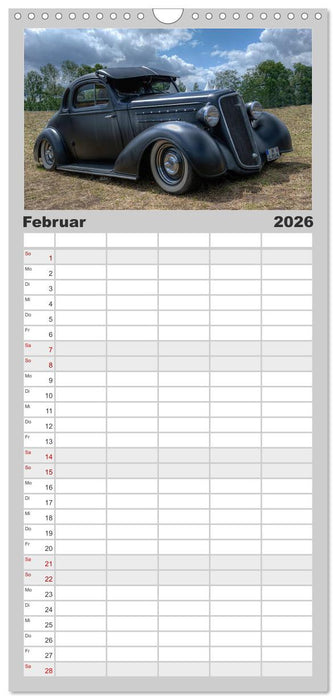 Außergewöhnliche Autos - Hot Rods (CALVENDO Familienplaner 2026)