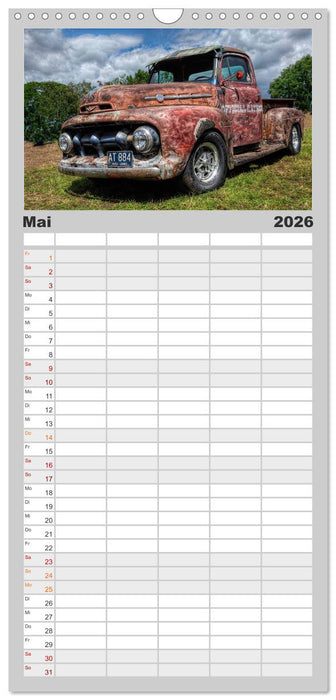 Außergewöhnliche Autos - Hot Rods (CALVENDO Familienplaner 2026)