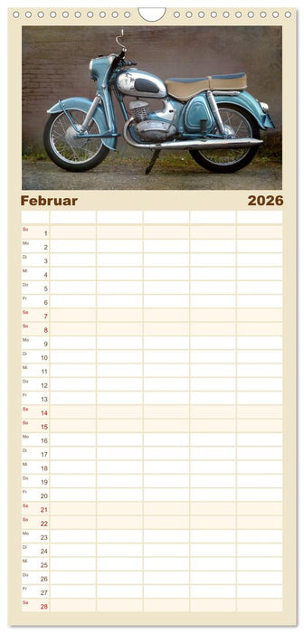 Motorrad Oldtimer (CALVENDO Familienplaner 2026)