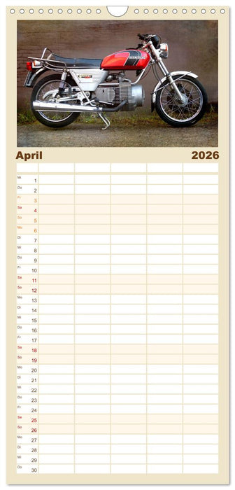 Motorrad Oldtimer (CALVENDO Familienplaner 2026)