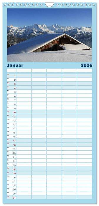 Berner Oberland (CALVENDO Familienplaner 2026)