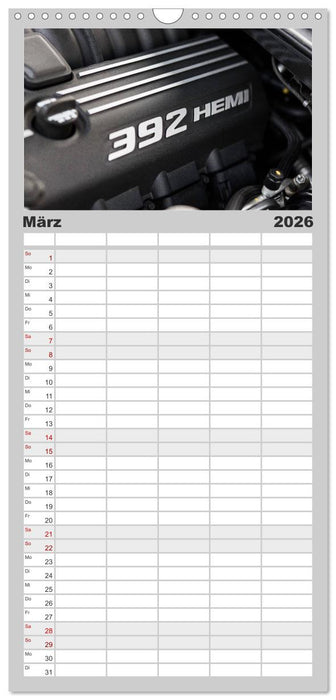 Dodge Challenger SRT8 (CALVENDO Familienplaner 2026)
