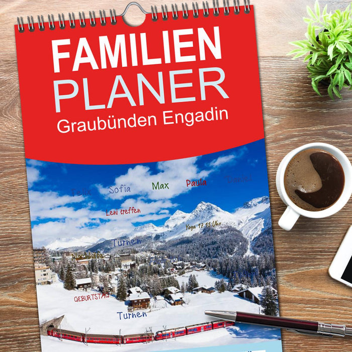 Graubünden Engadin (CALVENDO Familienplaner 2026)