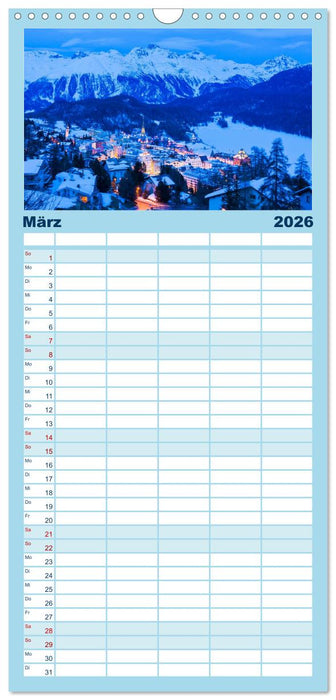 Graubünden Engadin (CALVENDO Familienplaner 2026)