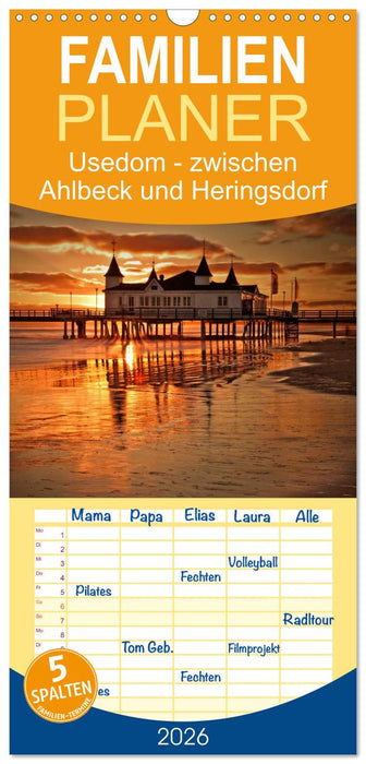 Usedom 2026 Rendezvous zwischen Ahlbeck und Heringsdorf (CALVENDO Familienplaner 2026)