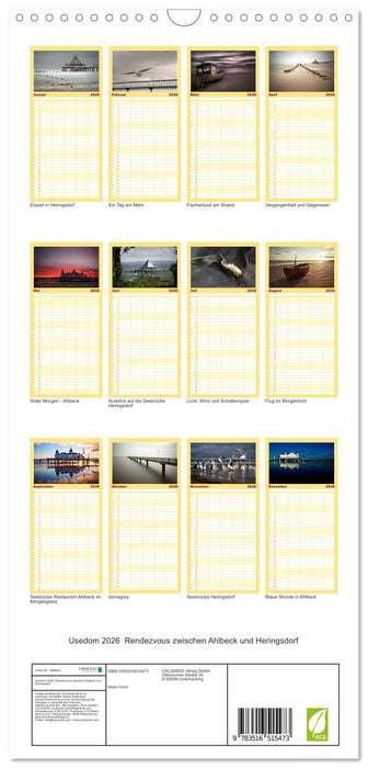 Usedom 2026 Rendezvous zwischen Ahlbeck und Heringsdorf (CALVENDO Familienplaner 2026)