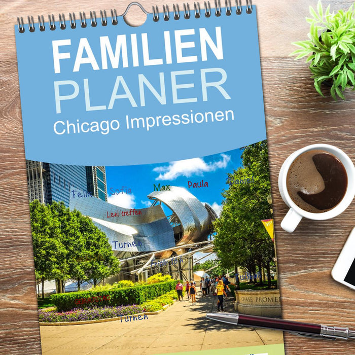 Chicago Impressionen (CALVENDO Familienplaner 2026)