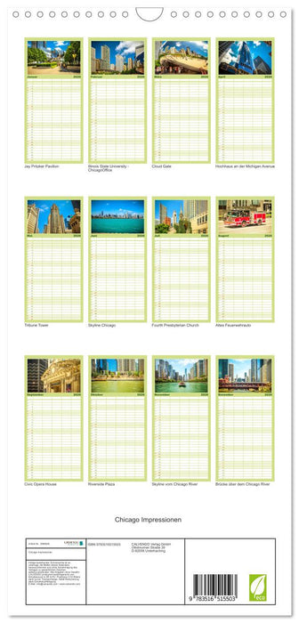 Chicago Impressionen (CALVENDO Familienplaner 2026)