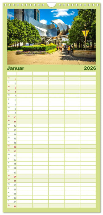 Chicago Impressionen (CALVENDO Familienplaner 2026)