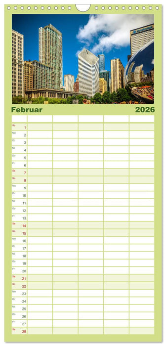 Chicago Impressionen (CALVENDO Familienplaner 2026)