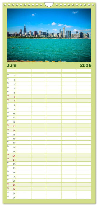 Chicago Impressionen (CALVENDO Familienplaner 2026)