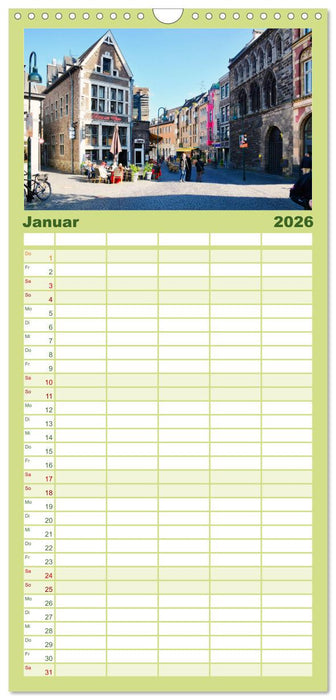 Aachen - Ansichtssache (CALVENDO Familienplaner 2026)